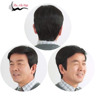 Tóc giả nam trung niên, tóc giả cao cấp