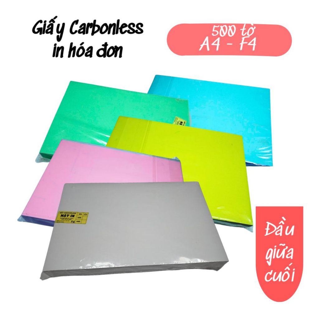 Giấy Carbonless in hóa đơn A4-A5-F4 giấy Indonesia 500 tờ/ream