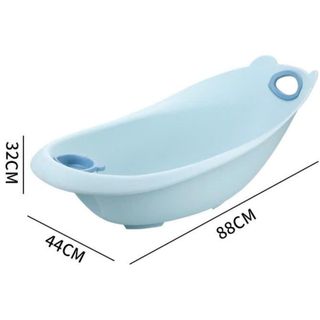 Chậu tắm/Thau tắm/Bồn tắm cho bé sơ sinh Holla 88cm kèm ghế tắm, có xả nước & giác hút cố định – Nhựa an toàn