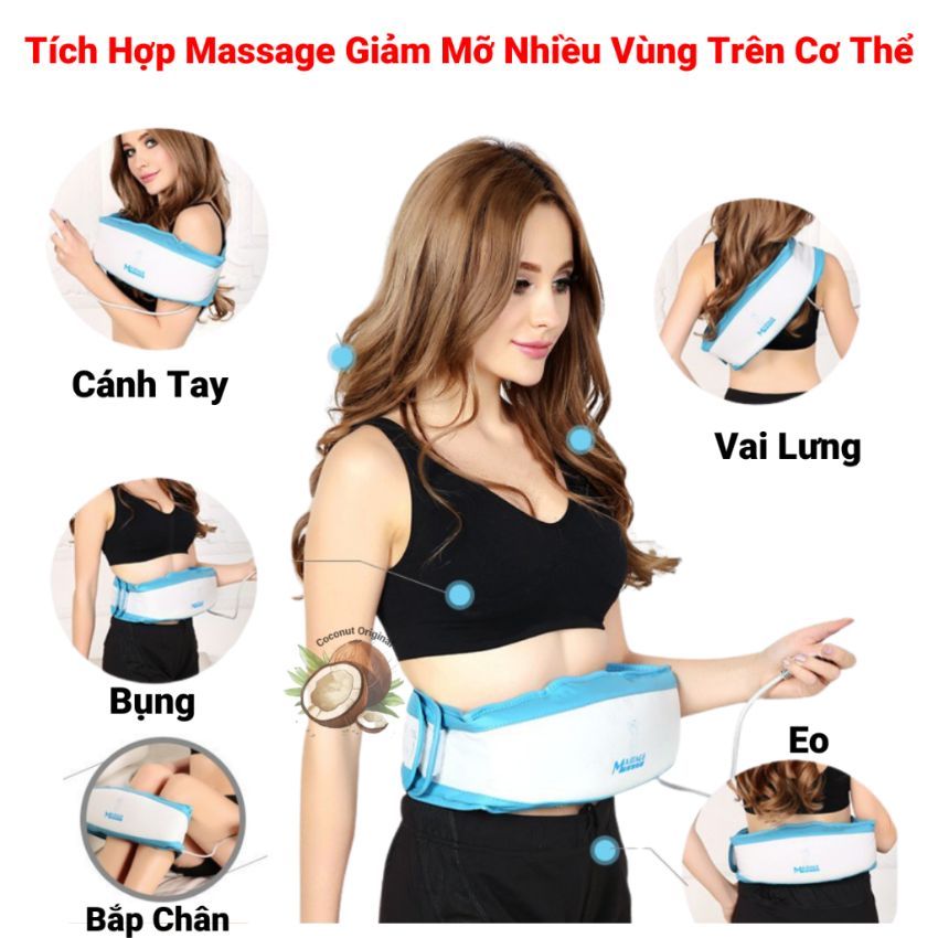 [Quà tặng 20/10] Đai massage giảm mỡ bụng, tính năng hiện đại, Máy massage, rung giảm đau bụng kinh
