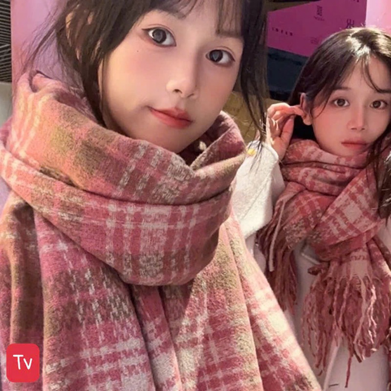 Khăn quàng cổ CARO, khăn len kẻ sọc chất dày dặn, ấm áp cho mùa đông thời trang dành cho nữ 🌸 tuyển sỉ🌸