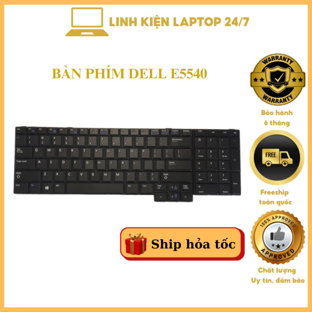 BÀN PHÍM DELL E5540 Phù Hợp Laptop Dell Latitude E5540 BH 1 ĐỔI 1 Trong 6 Tháng