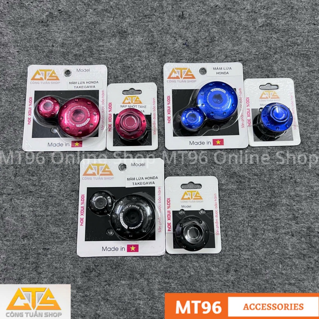 Bộ Ốc Mâm Lửa CTS Takegawa, Ốc Nhớt CTS Takegawa Cho Xe Honda Wave Dream Future Các Đời