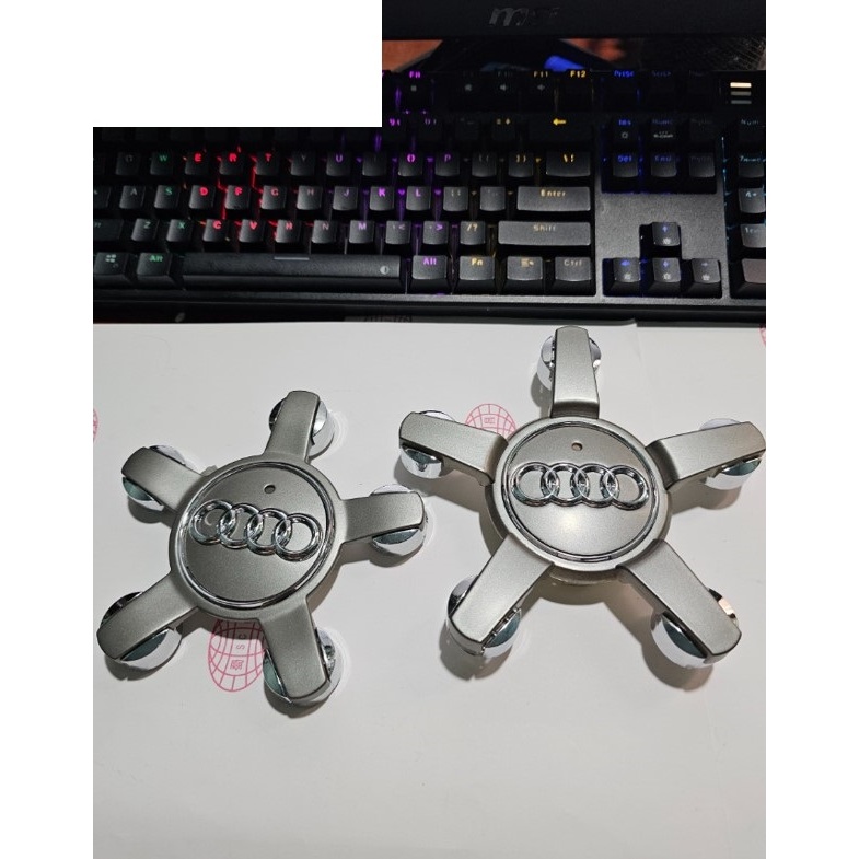 Logo chụp mâm, ốp lazang bánh xe Audi A1, A3, A4, A4L, A6, A6L, A7, A8, A8L, C5, Q3, Q5, Q7...- Giá 1 cái