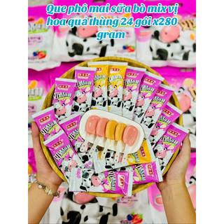 Bịch 280g kem que phô mai bò sữa vị hoa quả