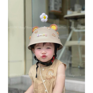 [Tặng Charm Tên] Mũ Bảo Hiểm Trẻ Em Vành Tròn Cute cho bé 2-6 tuổi. Mũ cho cả bé trai và bé gái.