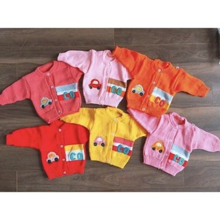 (Mã Xả 158) Áo len dệt kim sơ sinh cúc giữa, áo len đẹp mềm cho bé (sơ sinh-8kg)