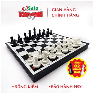  Cờ vua quốc tế có nam châm  mẫu 1  Sato 040 Board game quốc tế bàn cờ 32x32cm Made in Vietnam 