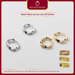 Khuyên tai bạc nữ Basic vòng tròn xoắn cá tính DUYSON SILVER, bông tai bạc dễ thương cá tính [KVTTKX1]