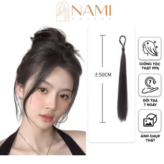 Dây buộc tóc giả làm dày, búi tóc, cột tóc dạng dây phụ kiện búi tóc cho nữ 60