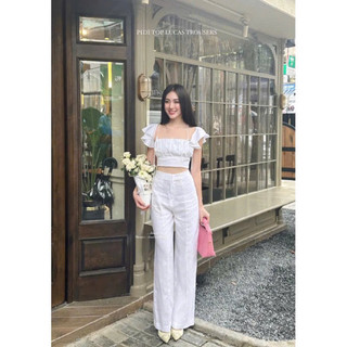 𝗣𝗜𝗗𝗜 𝗧𝗢𝗣 - Áo Bèo Nhún Linen Cao Cấp ( ảnh chính chủ )