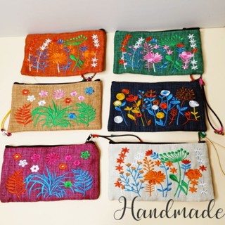 Ví đay thêu hoa chữ nhật cỡ 11cm* 20 cm, made in Viet Nam