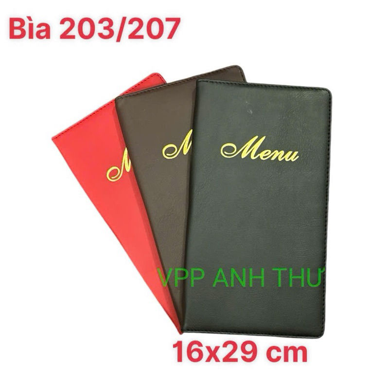 CUỐN MENU - QUYỂN MENU - BÌA MENU DA CAO CẤP (16*29CM)