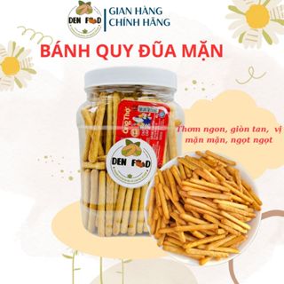 500gr Bánh quy đũa bơ sữa giòn tan, bánh que tuổi thơ, Ăn vặt Denfood