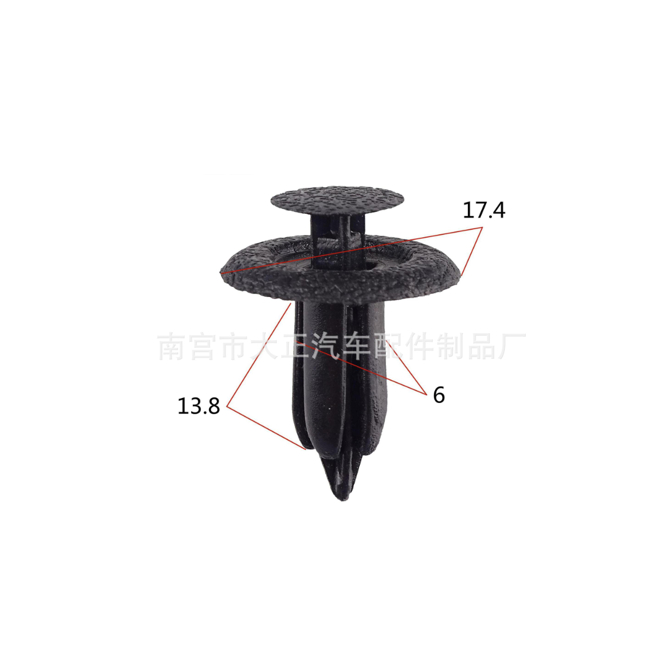 Bộ 100 Chốt nút nhựa, vít nở 6mm phù hợp cho gắn cản, chắn bùn, lòng vè, Capo trên xe ô tô