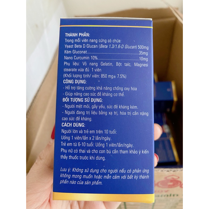 Betacan 500mg hỗ trợ đào thải HPV, Tăng cường miễn dịch siêu mạnh (CÓ CHE TÊN SẢN PHẨM)