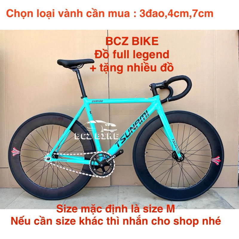 xe đạp thể thao fixed gear Tsunami snm100 hàng chính hãng
