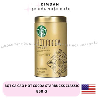 [NK MỸ - DATE 2026] BỘT CACAO STARBUCK HOT COCOA CLASSIC 850G