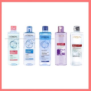Nước Tẩy Trang L'Oreal Micellar Water 3-in-1 size 400ml loreal xanh hồng dầu (NHẬP KHẨU CHÍNH HÃNG)