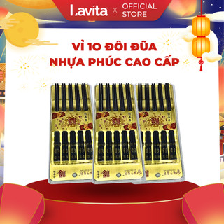 Vỉ đũa nhựa phúc cao cấp - vỉ 10 đôi