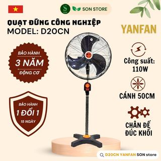  Quạt Công Nghiệp Đứng YANFAN D20CN  - Công Suất 110W - Cao Tối Đa 135cm - Sải Cánh 50cm - Động Cơ Motor Dây Đồng 100% 