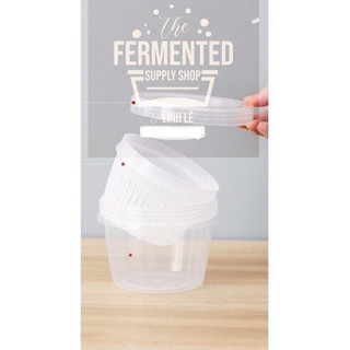  Cốc  hủ hộp làm milk kefir nấm sữa chua  men sữa chua giúp lọc nhanh tiện lợi,bảo quản trái cây gia vị 