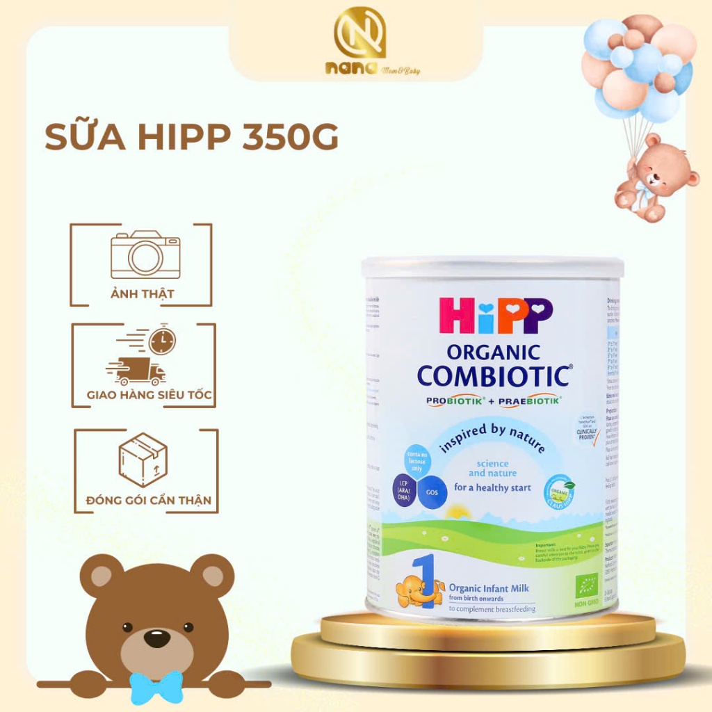 SỮA HIPP ORGANIC LON NHỎ - 350G CHÍNH HÃNG DATE XA NHẤT
