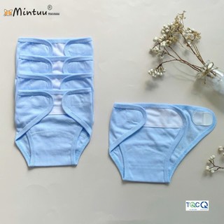 Set 5 tã dán sơ sinh viền kansai thương hiệu MINTUU, chất liệu vải 100% cotton - 1041