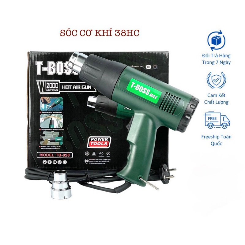 Máy thổi nhiệt, máy khò nhiệt, co màng bọc quà  TBoss max