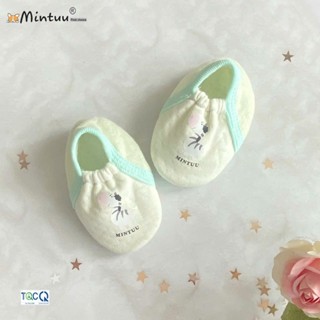 Giày vải cho bé sơ sinh, giày vải cotton trần bông in hình thương hiệu MINTUU - 3371