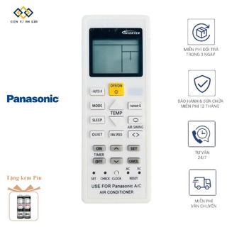  Điều khiển ĐIỀU HÒA PANASONIC 1 CHIỀU I AUTOX BẢN TO 9 TẶNG KÈM PIN