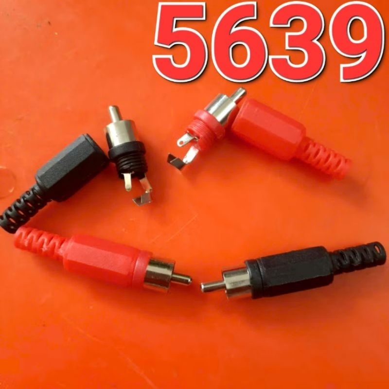 1 đôi jack cắm A/V hoa sen tự hàn dây