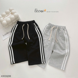 Quần ống rộng, ống suông nỉ phối kẻ sọc cho bé trai, bé gái Beemo FASHION