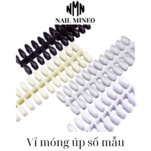 Vỉ móng úp sổ mẫu, bảng màu (gói 5 thanh 120 móng)