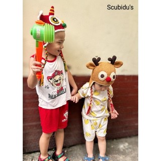 Nón len tuần lộc cho bé