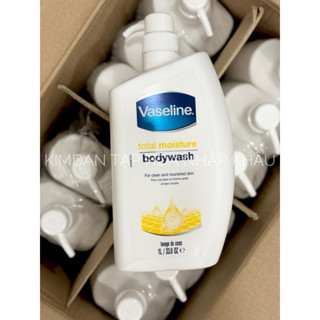 [HÀNG NHẬP KHẨU] SỮA TẮM DƯỠNG ẨM VASELINE 1L TOTAL MOISTURE BODYWASH
