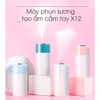 [Quà tặng ] Máy phun sương tạo ẩm mini 2 chế độ phun, tích hợp đèn trang trí đèn ngủ xông tinh dầu thư giãn