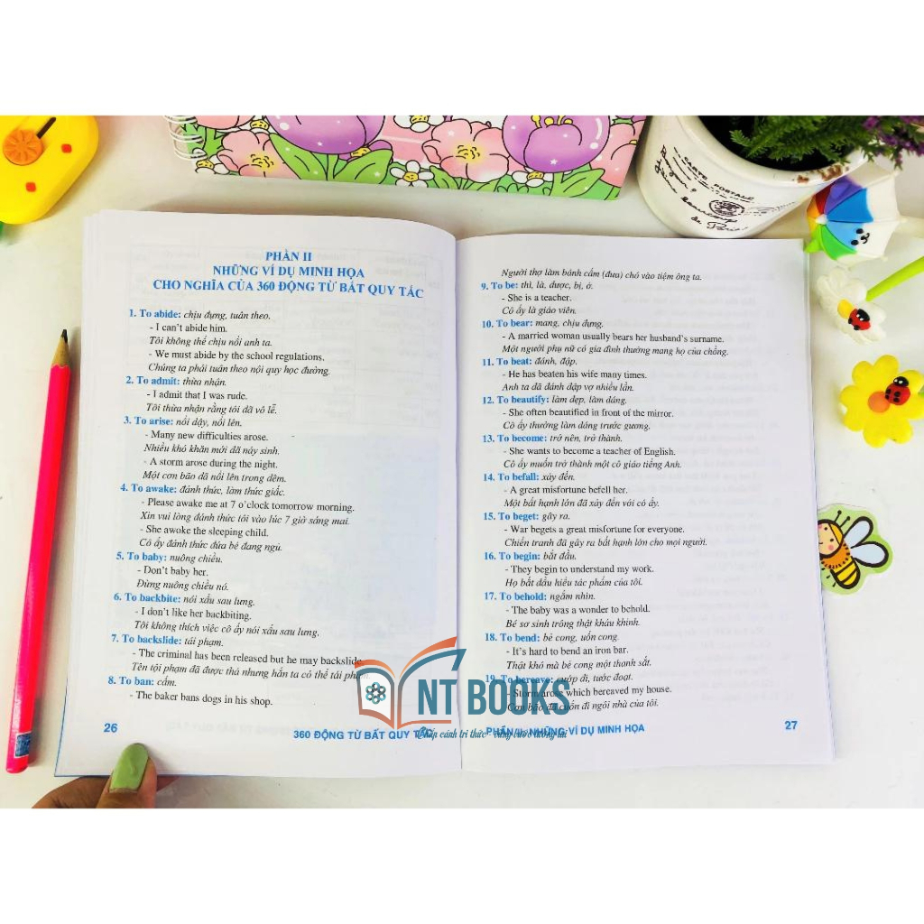 Sách 360 động từ bất quy tắc và cách dùng các thì trong Tiếng Anh - ND | BigBuy360 - bigbuy360.vn