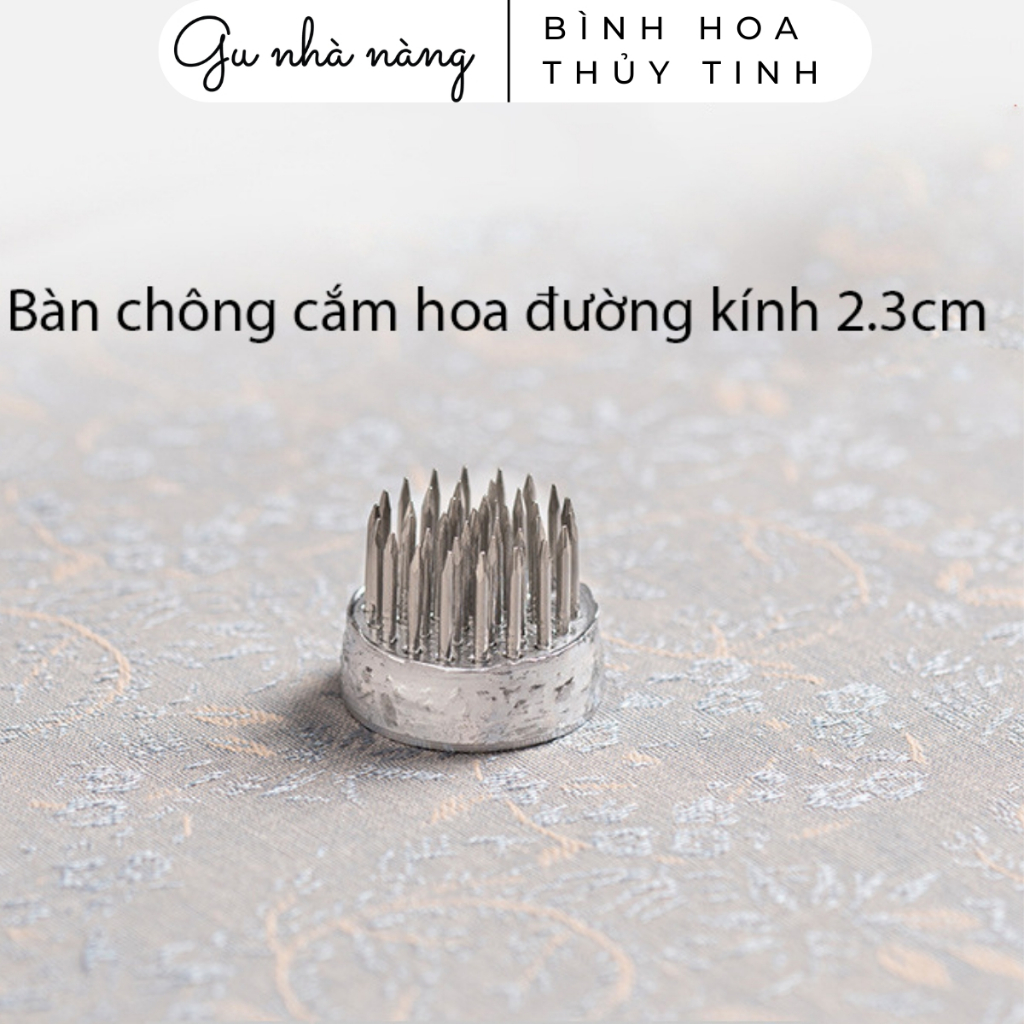 Bàn chông cắm hoa Ikebana kiểu Nhật đường kính 2.3cm, cắm hoa nghệ thuật trang trí bàn tiệc