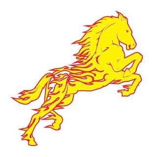 Decal ngựa phi mã dán trang trí xe ô tô,  xe tải... SL 1 đôi