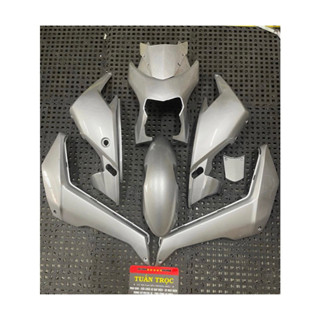 Full bộ nhựa 8 chi tiết xe điện X-men không tem đen nhám, đen bóng, trắng, bạc, xám xi măng ánh tím