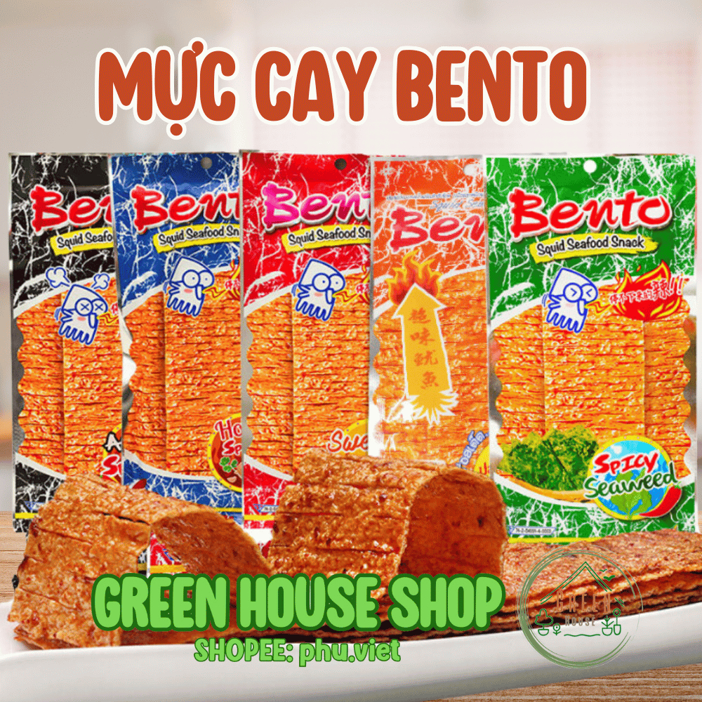 SỈ: 1 vỉ 13 Gói Mực Siêu Cay Bento Thái Lan (Gói 4gr)