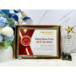 Khung giấy khen bằng khen a4, a5, A3