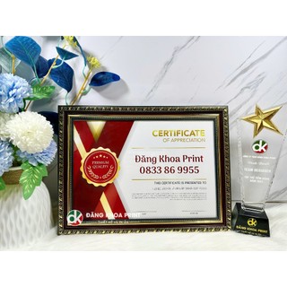 Khung giấy khen bằng khen a4, a5, A3