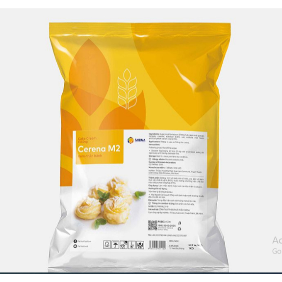 Bột nhân su kem custard (dùng làm nhân su kem và nhân các loại bánh ngọt)