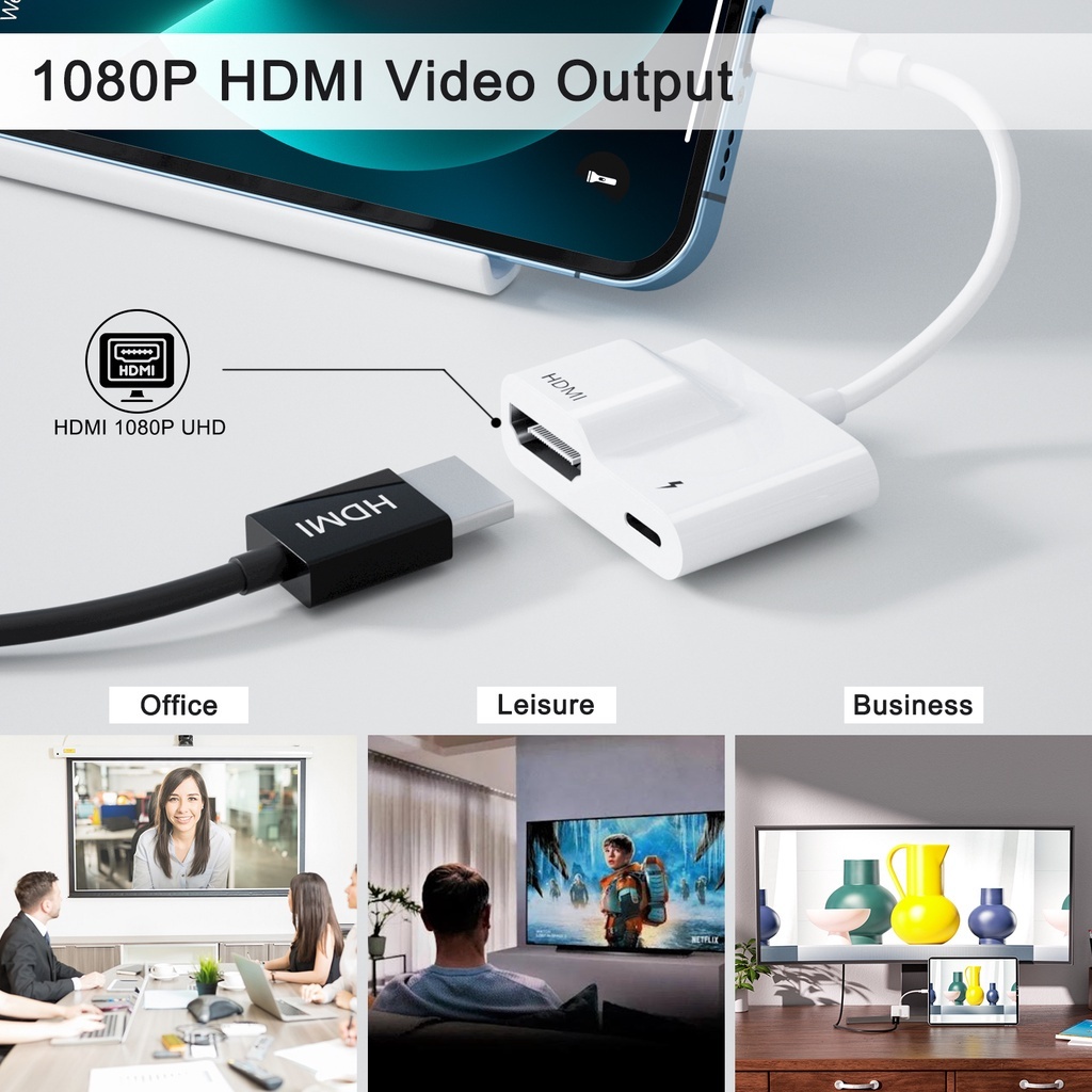 FEINODI Bộ chuyển đổi HDMI không dây, phát lại video độ phân giải cao 1080P | BigBuy360 - bigbuy360.vn