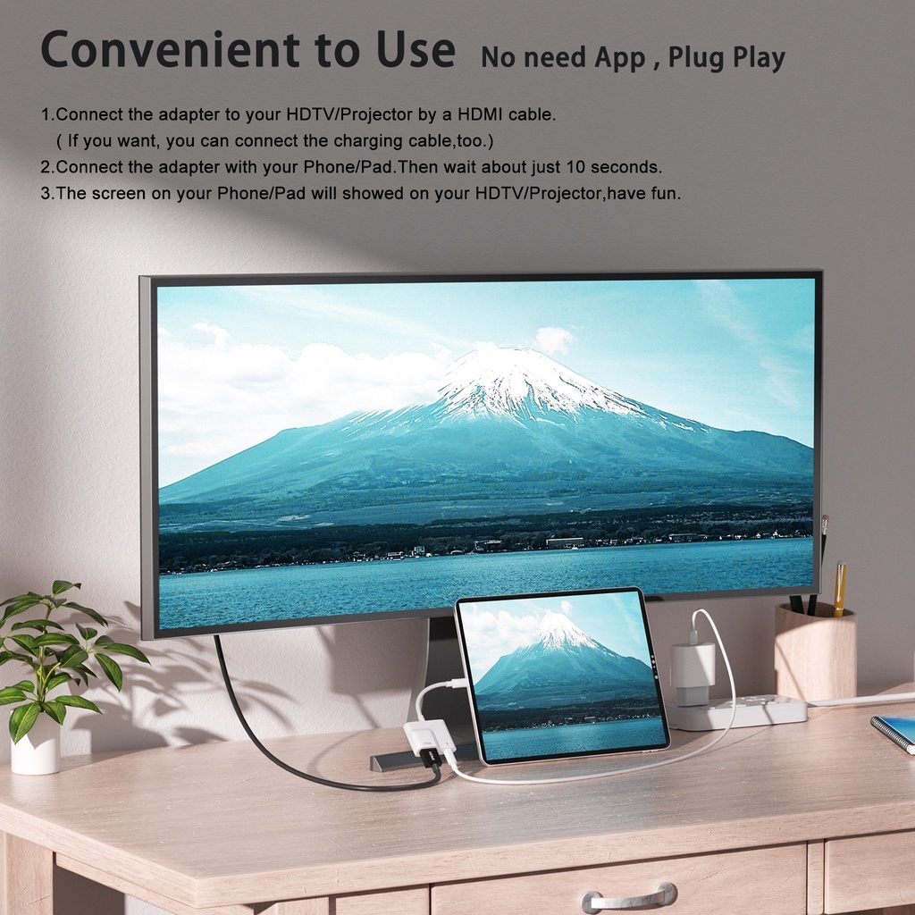 FEINODI Bộ chuyển đổi HDMI không dây, phát lại video độ phân giải cao 1080P | BigBuy360 - bigbuy360.vn