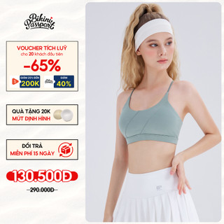 Áo tập gym, yoga, chạy bộ, pickleball, thể thao đa năng BIKINI PASSPORT may chéo - Màu Mint - BG117_MINT