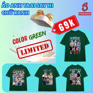 Áo Thun TỔNG HỢP 30 ANH màu xanh chữ xanh form rộng Vải Poly Mè STREETSFACT TRENDS - ATSHXHTchuxanh