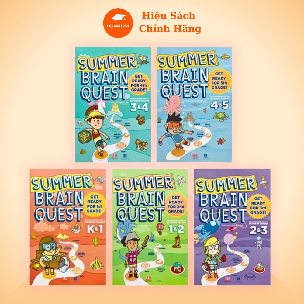 Combo Sách Summer Brain Quest - Tham khảo phát triền các kĩ năng cấp tiểu học